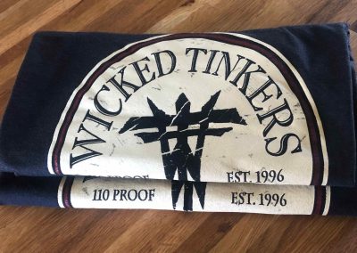 Wicked Tinkers screen printed shirts